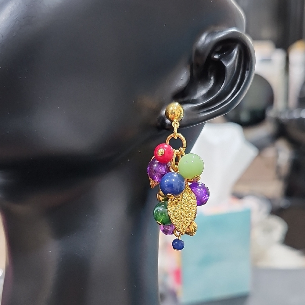Vintage 1990s Avon Bountiful Harvest Drop Earrings